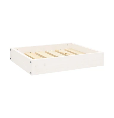 vidaXL Dog Bed White 20.3"x17.3"x3.5" Solid Wood Pine