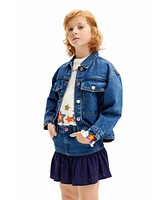 Desigual Girls Girls's Denim mini skirt with ruffle and polka dots