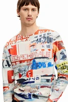 Desigual Men's Magazine print sweatshirt