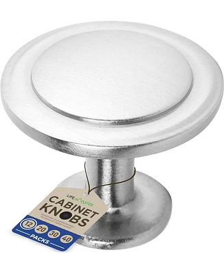 Lifemaster 20pcs 1-1/4 inch Brushed Nickel Cabinet Knobs