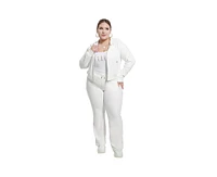 Juicy Couture Plus Bride Big Bling Velour Hoodie