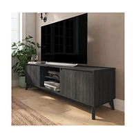 Merrick Lane Blakely Mid-Century Modern Tv Stand Made With Durable Engineered Wood