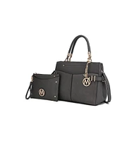 Mkf Collection Tenna Satchel Bag with Wristlet by Mia K