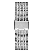 Guess Men's Analog Silver Tone Mesh Watch, 44mm