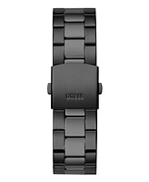 Guess Men's Analog Black Stainless Steel Watch, 44mm