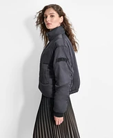 Dkny Women's Ruched Bomber Jacket