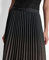 Dkny Women's Pull-On Logo-Waistband Pleated Midi Skirt