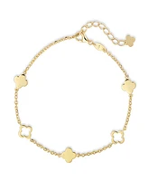 Devata Clover Link Chain Bracelet in 14K Gold, 6.5 in adj to 7.5 in, approx. 2.8 grams