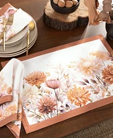 Elrene Autumn Blooms Napkins 17" x 17", Set of 4