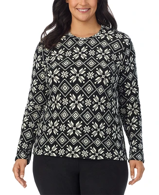 Cuddl Duds Plus Fleecewear Long-Sleeve Crewneck Top