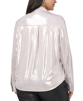 Vince Camuto Plus Metallic Shirt