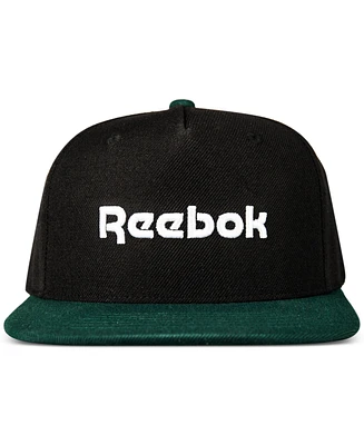 Reebok Men's Logo Embroidered Flat-Brim Snapback Hat