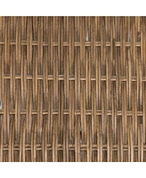 Jonathan Y Honeycomb 19.75" Rustic Bohemian Hand-Woven Rattan Tray, Natural