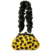 Brunna.Co Venom Arnoldi Hand-beaded Clutch Bag In Black & Yellow