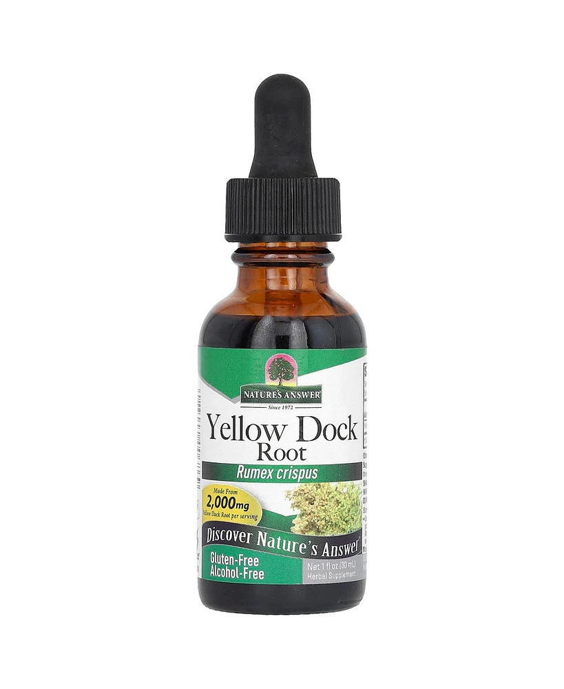 Nature's Answer Yellow Dock Root Alcohol-Free 2 000 mg