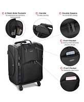 Byootique Rolling Makeup Train Case & Backpack Kit w/ 7 Toiletry Bags Travel