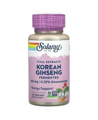 Solaray Vital Extracts Fermented Korean Ginseng 150 mg - 30 VegCaps - Assorted Pre