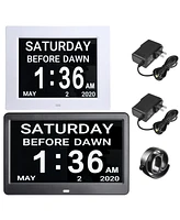 Yescom Lcd Day Clock Digital Calendar Alarm Large Dementia Table Home Office 2 Pack