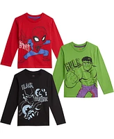 Marvel Toddler Boys Avengers 3 Pack Long Sleeve T-Shirts to