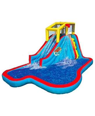 Banzai Slide N' Soak Inflatable Outdoor Kids Splash Pool Water Park Play Center