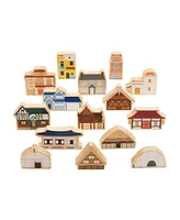 Kaplan Early Learning Traditional International Homes Set - 15 Pieces - Assorted pre