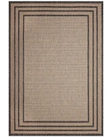 Liora Manne' Monaco Striped Border 5'3"x7'3" Area Rug