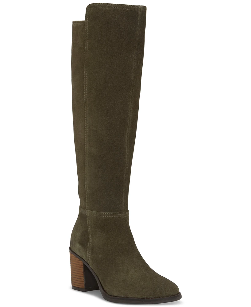 Lucky Brand Women's Bonnay Wide Calf Knee-High Dress Boots