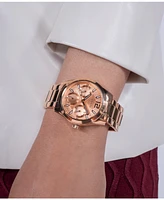 Guess Women's Multi-Function Rose Gold Stainless Steel Watch 38mm