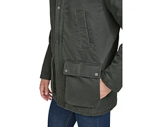 Cole Haan Men's Corduroy-Shirt-Collar Waxed Rain Jacket