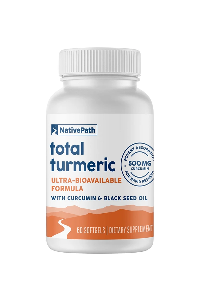 NativePath Turmeric Curcumin with Black Seed Oil - Advanced Antioxidant & Joint Support Supplement