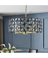 Streamdale Furniture Modern Crystal Chandelier For Living-Room Round Cristal Lamp Luxury Home Decor Light Fixture