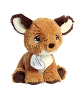 Aurora Small Faith Fawn Precious Moments Inspirational Plush Toy Brown 7.5"