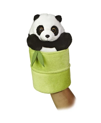 Aurora Medium Panda Pop Up Puppet Hand Puppet Interactive Plush Toy Multicolor 10"