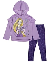 Disney Girls Princess Mulan Rapunzel Jasmine Ariel Belle Cinderella Tiana Tinker Pullover Hoodie Legging to