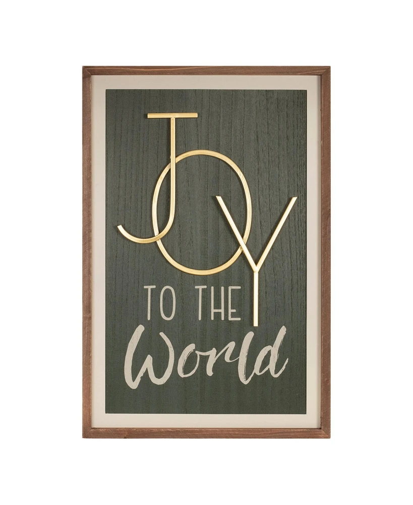 Slickblue Joy to the World Plaque Festive Holiday Wall Decor