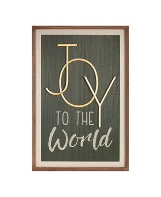 Slickblue Joy to the World Plaque Festive Holiday Wall Decor