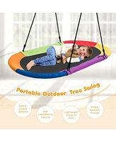 Skonyon Kids 60 Inch Saucer Surf Outdoor Adjustable Swing Set