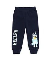 Bluey Fleece Sweatshirt and Jogger Pants Outfit Set Infant to Big Kid Sizes (12 Months - 14-16)