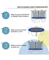 Skonyon Replacement Weather-Resistant Trampoline Safety Enclosure Net