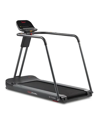 Sunny Health & Fitness Endurance Cardio Running Walking Treadmill with Extended Safety Handrails, Low-Impact, Low Wide Deck and SunnyFit App Enhanced