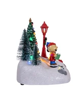 Kurt Adler Peanuts Battery-Operated Lighted Musical Carolers Table Piece, 6 Inches