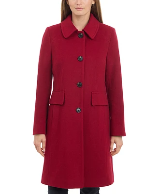 Anne Klein Women's Collared Button-Front Walker Coat