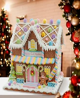 Kurt Adler 8.07-Inch Battery Operated Led Lighted Gingerbread Bubblegum Factory