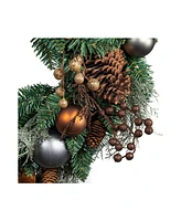 Kurt Adler Unlit Balls Wreath, 24 Inches