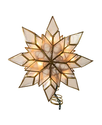 Kurt Adler 10-Light Led Capiz Clear Star Tree Topper