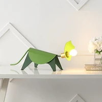 Jonathan Y Gretchen 7.5" Modern Industrial Iron Triceratops Led Kids' Lamp, Green