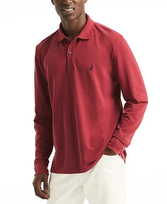 Nautica Men's Long Sleeve Deck Polo Shirt