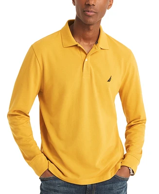 Nautica Men's Long Sleeve Deck Polo Shirt