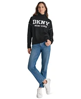 Dkny Jeans Petite Intarsia Logo Sweater