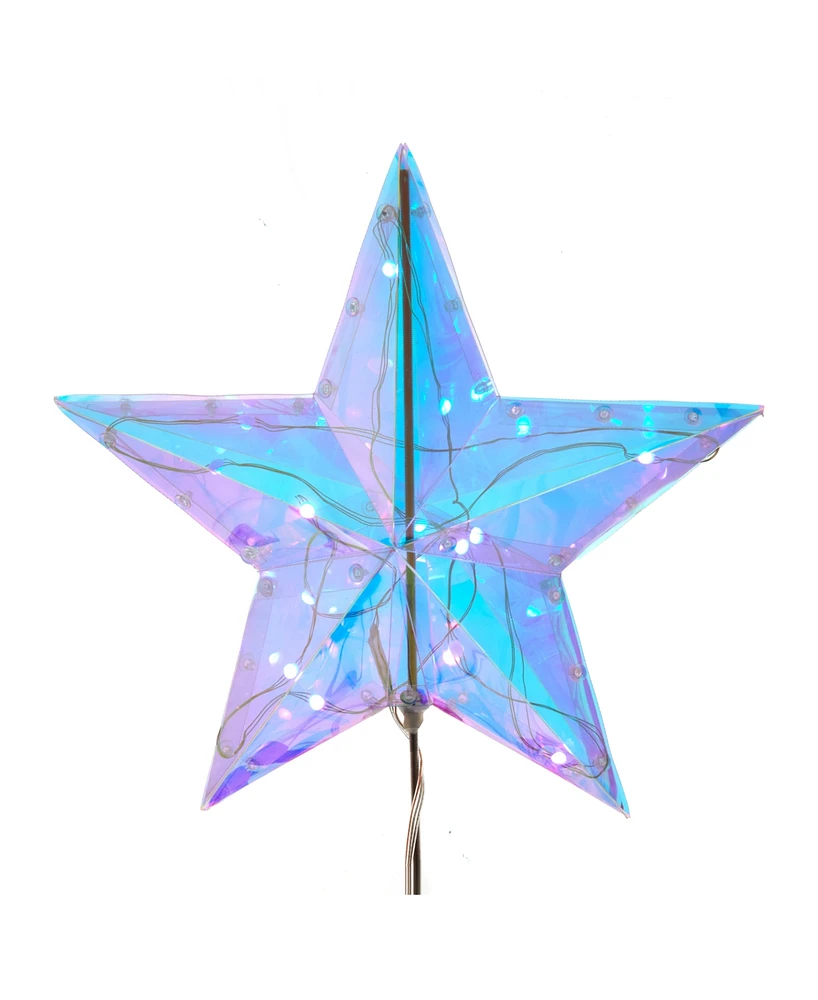 Kurt Adler Holographic Star Treetop, 13.25 Inches